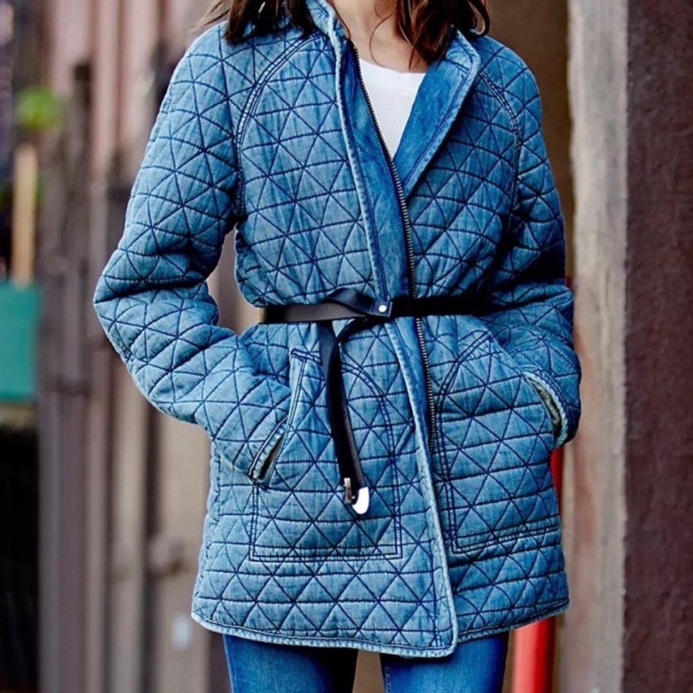 ONLY Blue quilted jacket